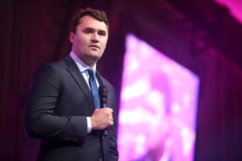 Charlie Kirk speaking in public.